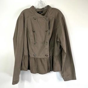 Torrid Stretch Twill Peplum Military Jacket